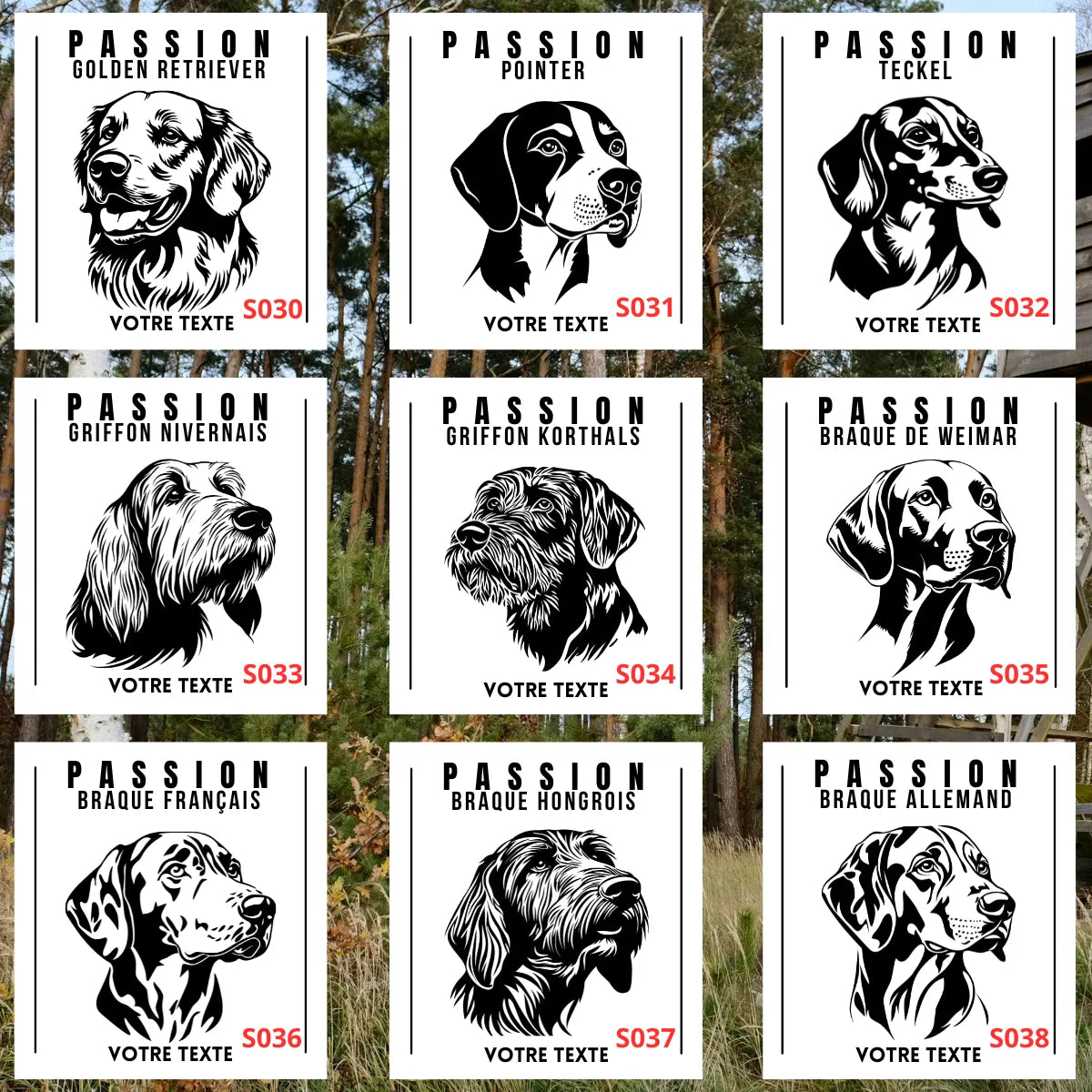 Stickers Personnalisé – Passion Chien de Chasse
